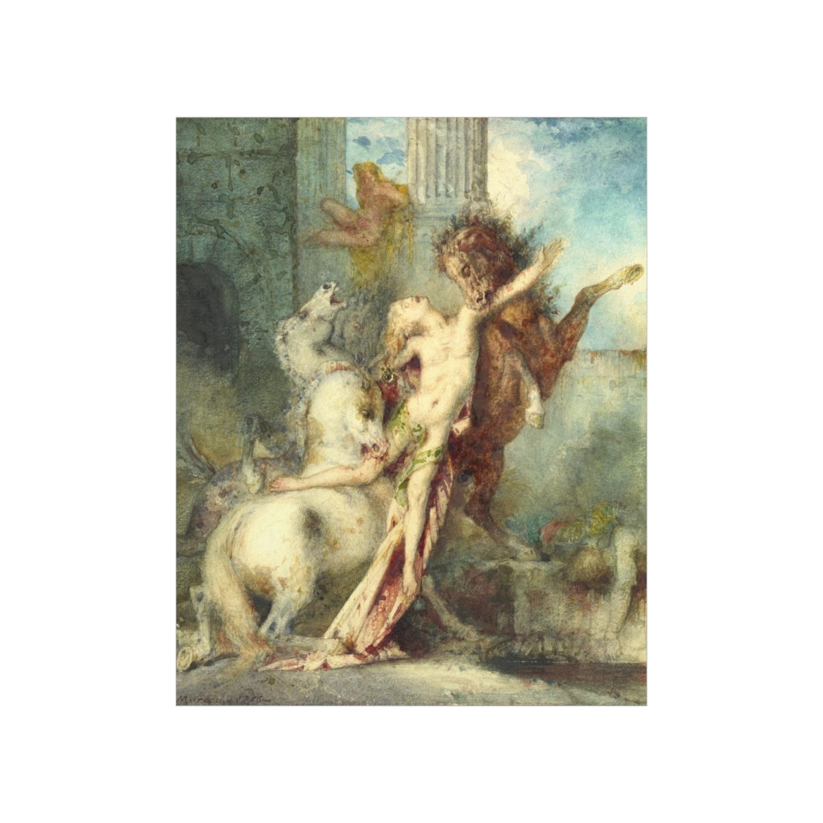 Diomedes Devoured By Horses - Gustave Moreau Print Poster