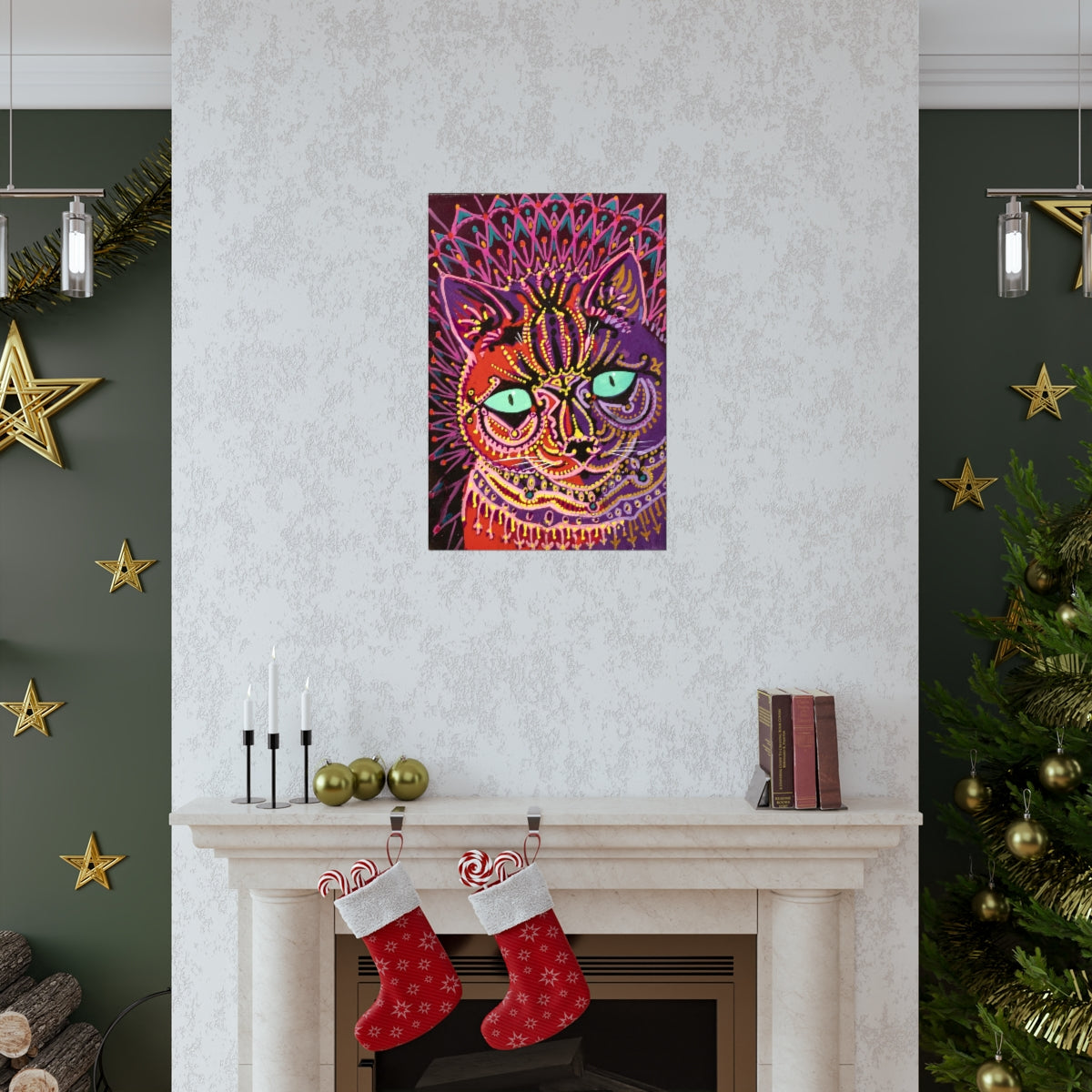 Christmas Cats by Louis Wain Tapestry