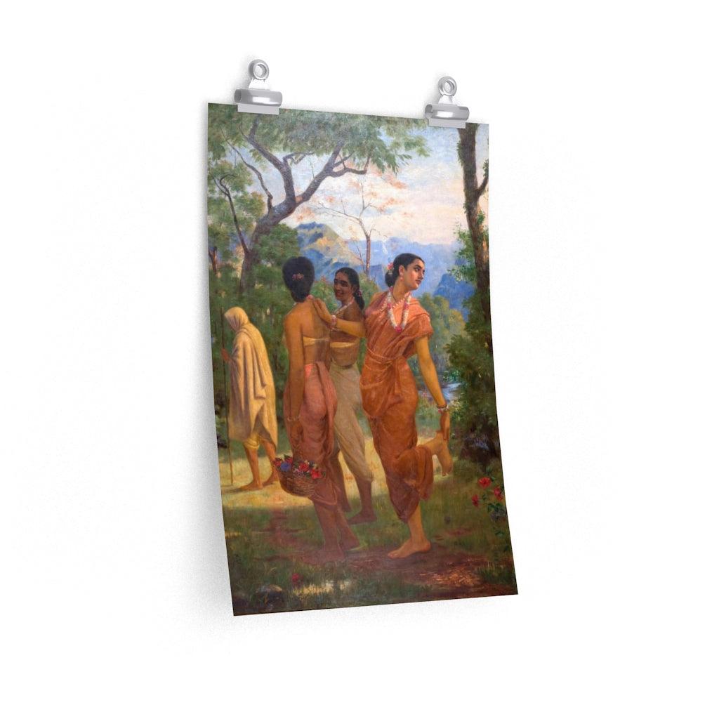 Shakuntala By Raja Ravi Varma Print Poster - Art Unlimited