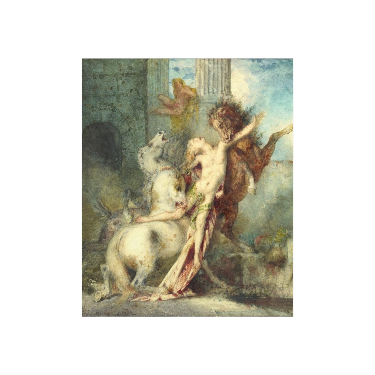 Diomedes Devoured By Horses - Gustave Moreau Print Poster