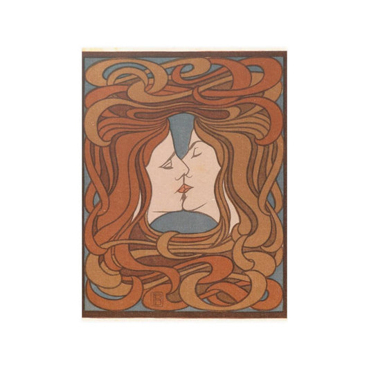 The Kiss By Peter Behrens 1898 Print Poster - Art Unlimited