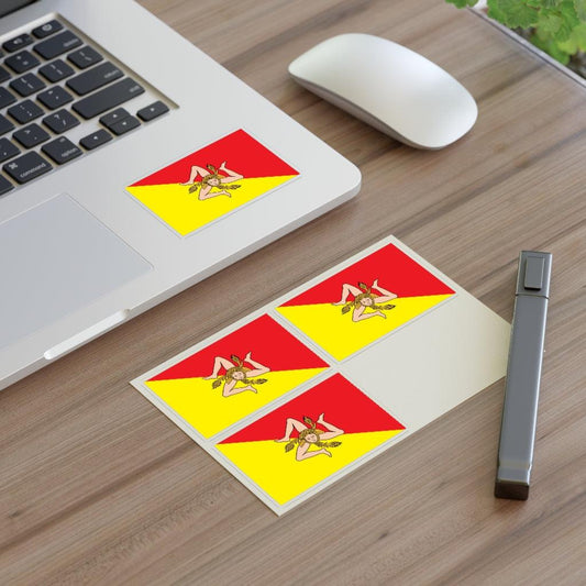 Sicilian Flag Italy Sticker Sheet - Art Unlimited