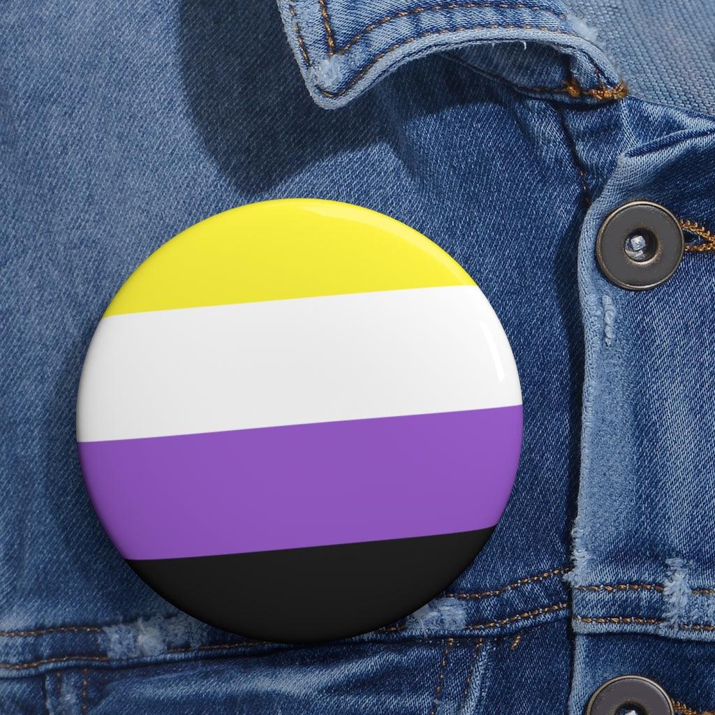 Nonbinary Flag Pin Button - Art Unlimited