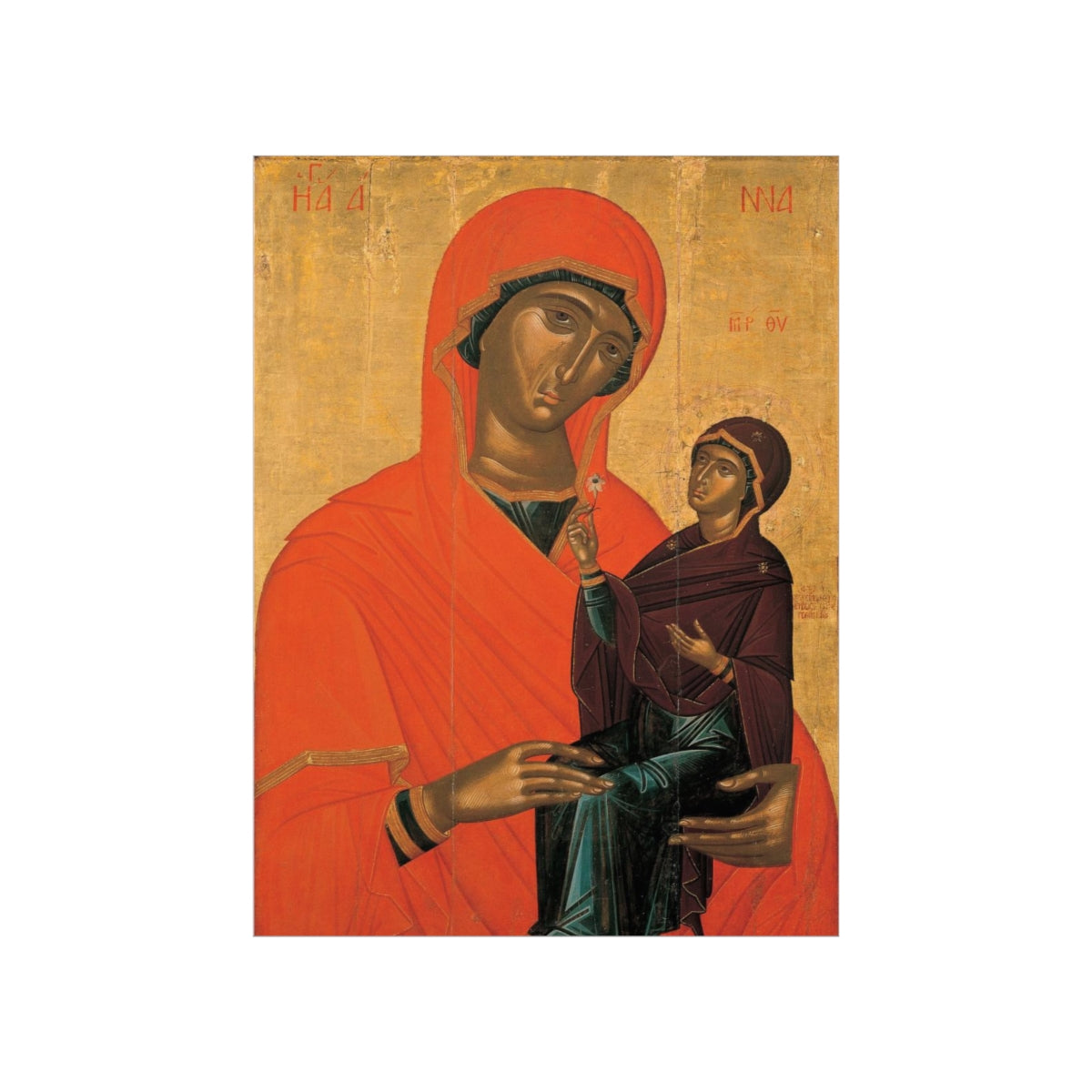 Saint Anne Grandmother Of The Church - Patron Of Housewives Print Poster