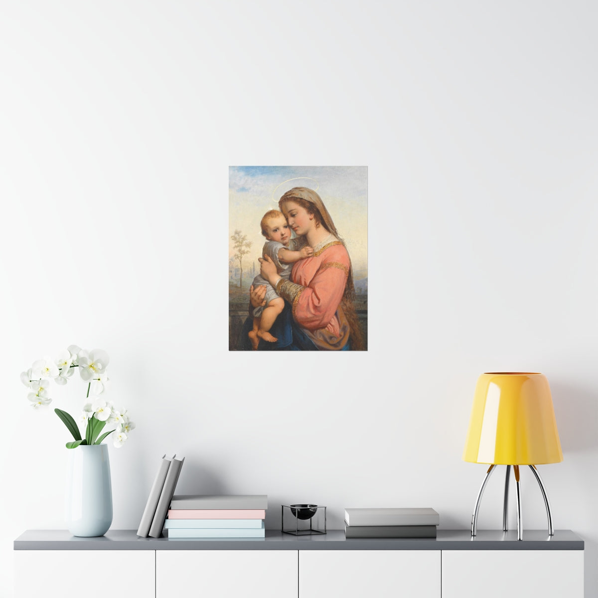 Madonna And Child Franz Russ Print Poster