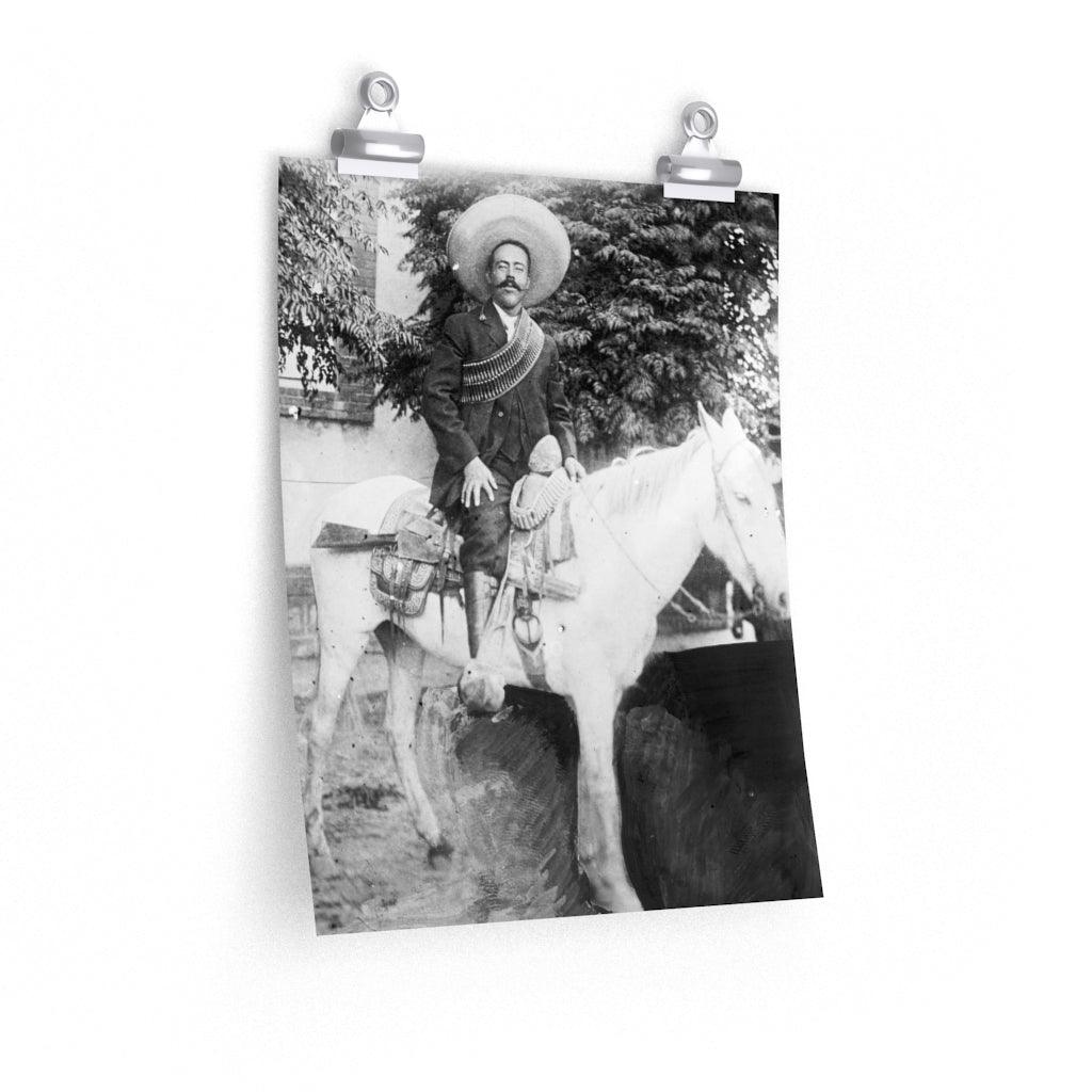 Pancho Villa On Horseback Mexican Revolution Print Poster - Art Unlimited