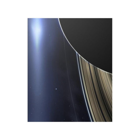 Earth From Saturn Rings Small Pale Blue Dot Print Poster - Art Unlimited