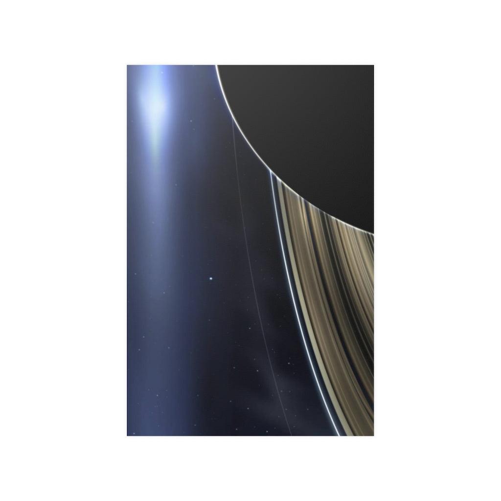 Earth From Saturn Rings Small Pale Blue Dot Print Poster - Art Unlimited