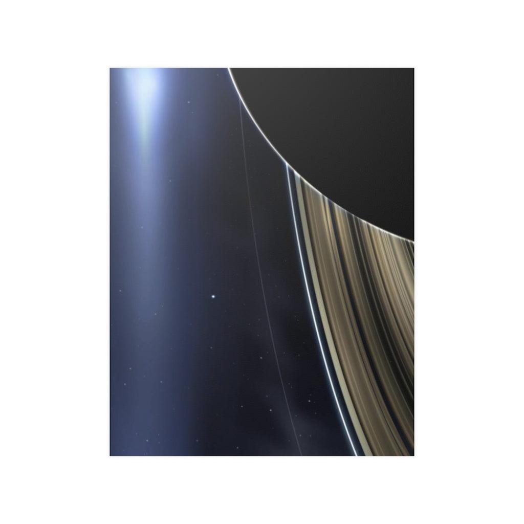 Earth From Saturn Rings Small Pale Blue Dot Print Poster - Art Unlimited