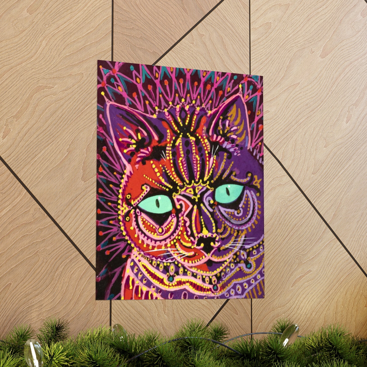 Louis Wain Kaleidoscope Cat Print Poster