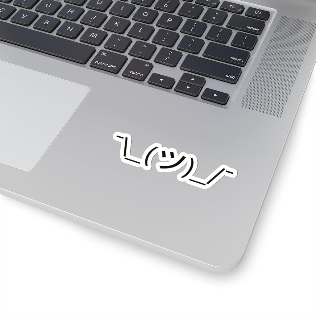 Shrug Emoticon Meme Sticker - Art Unlimited