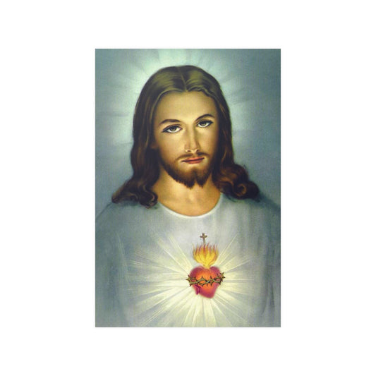 Jesus Sacred Heart Divine Mercy Christian Roman Catholic Print Poster