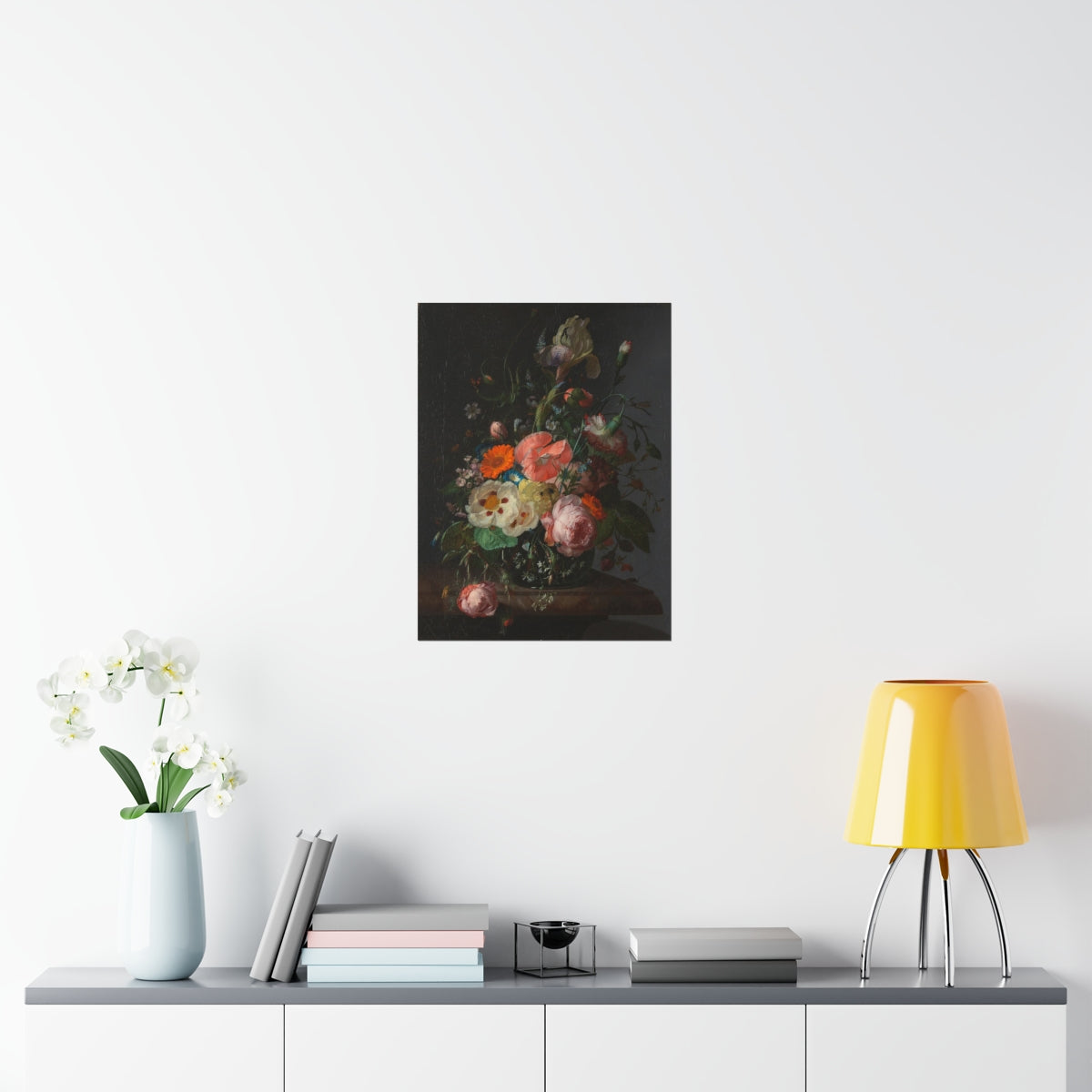 Rachel Ruysch - Still Life With Flowers On A Marble Tabletop Print Poster