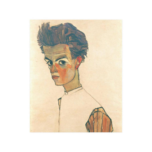 Egon Schiele - Self-Portrait Drawing Print Poster - Art Unlimited