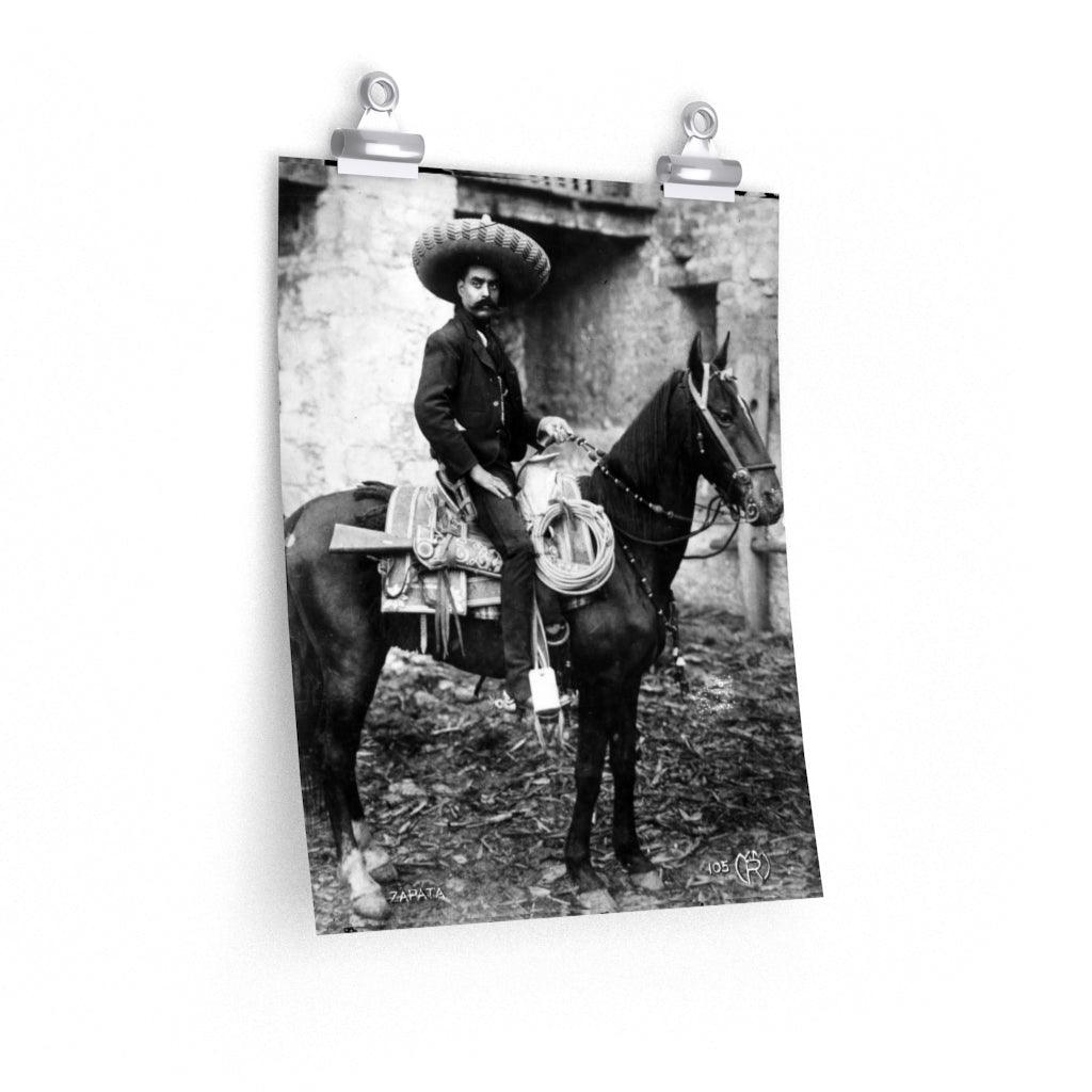 Emiliano Zapata On Horseback Print Poster - Art Unlimited