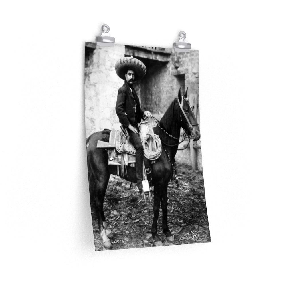 Emiliano Zapata On Horseback Print Poster - Art Unlimited