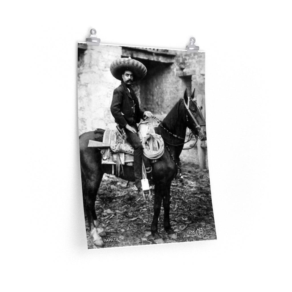 Emiliano Zapata On Horseback Print Poster - Art Unlimited