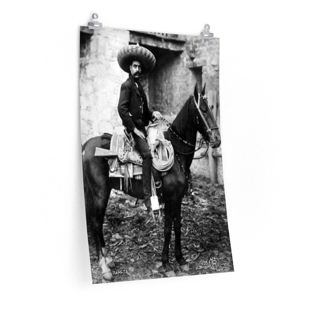 Emiliano Zapata On Horseback Print Poster - Art Unlimited
