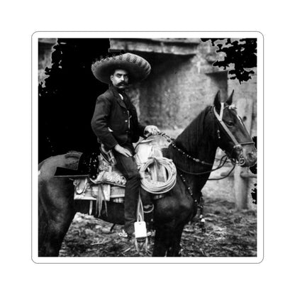 Emiliano Zapata On Horseback Sticker - Art Unlimited