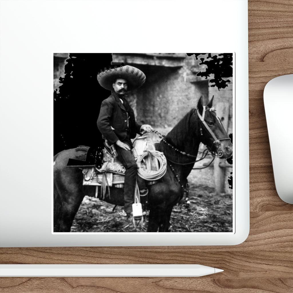 Emiliano Zapata On Horseback Sticker - Art Unlimited