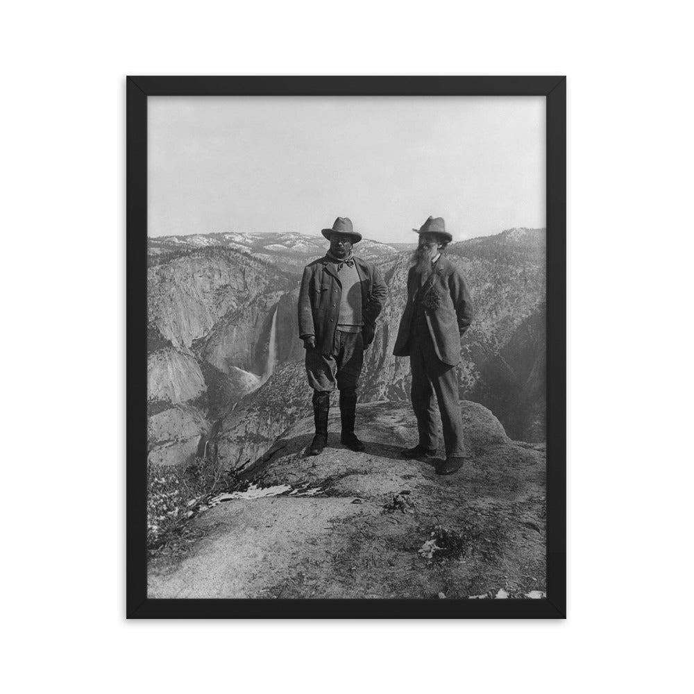 John Muir Teddy Roosevelt Yosemite National Park Print Poster
