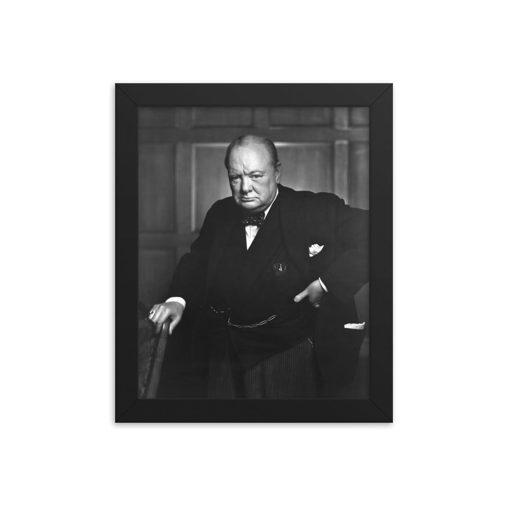 Winston Churchill Portrait Print Poster