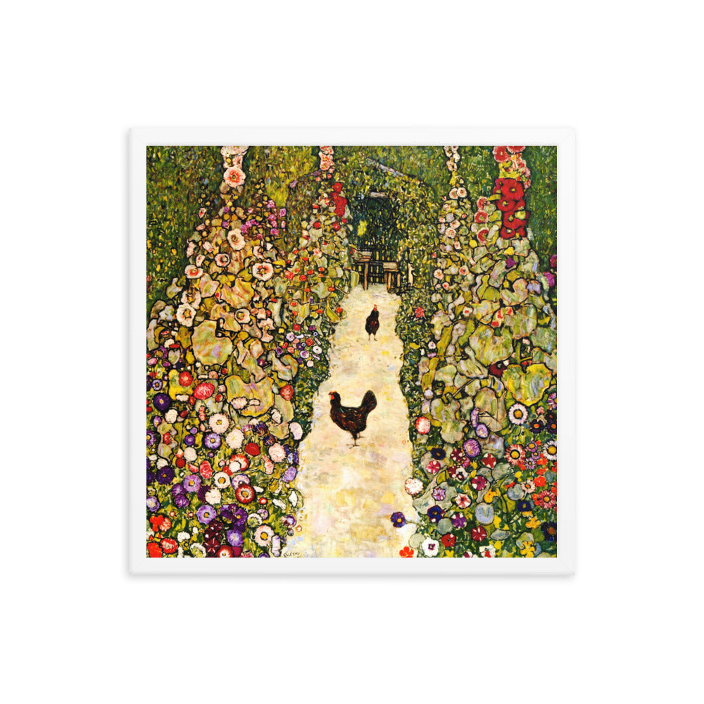 Gustav Klimt - Garden Path With Chickens Print Poster