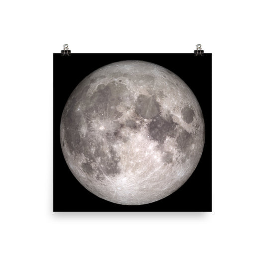 Rare Full Moon On Christmas Day Print Poster