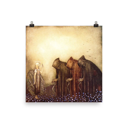 John Bauer - The Golden Key Print Poster