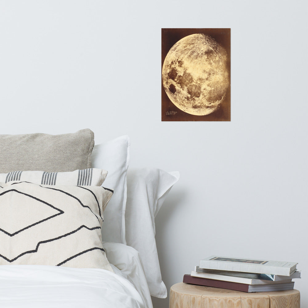 Photograph Of The Moon By Lewis Morris Rutherfurd Print Poster