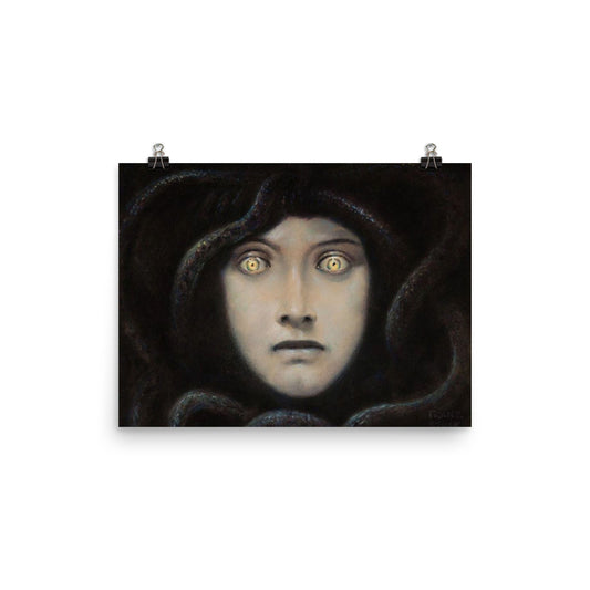 Franz Von Stuck - Head Of Medusa Print Poster