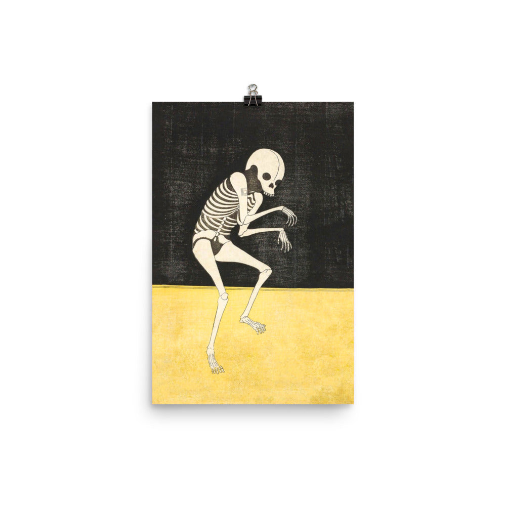 Vintage Skeleton Sketch - Katsukawa Shunsho Print Poster