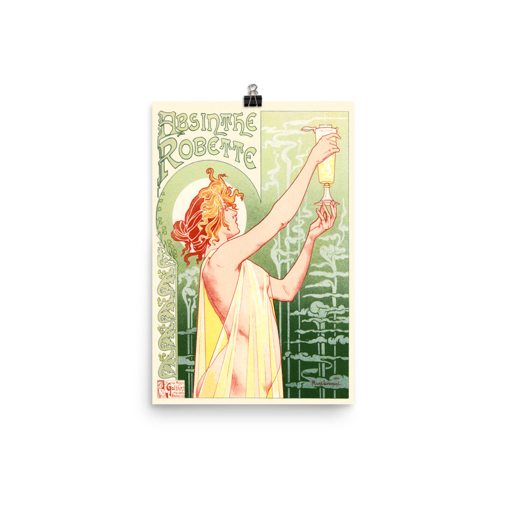 Absinthe Robette By Alphonse Mucha Print Poster