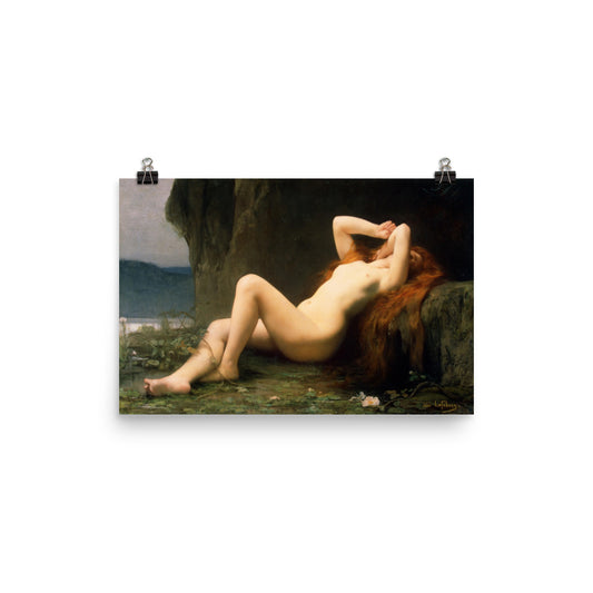 Jules Lefebvre - Mary Magdalene In A Grotto Print Poster