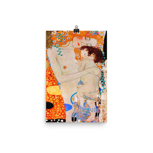 Gustav Klimt The Three Ages Of Woman Print Poster