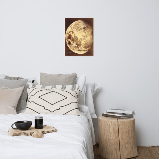 Photograph Of The Moon By Lewis Morris Rutherfurd Print Poster