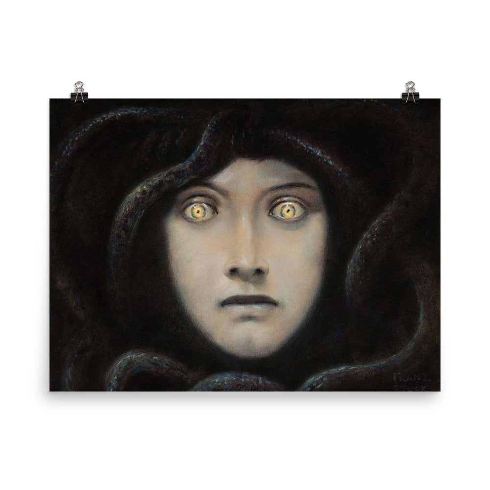 Franz Von Stuck - Head Of Medusa Print Poster