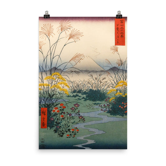 Otsuki Plain In Kai Province Hiroshige Ukiyo-e (HIGH RESOLUTION) Print Poster