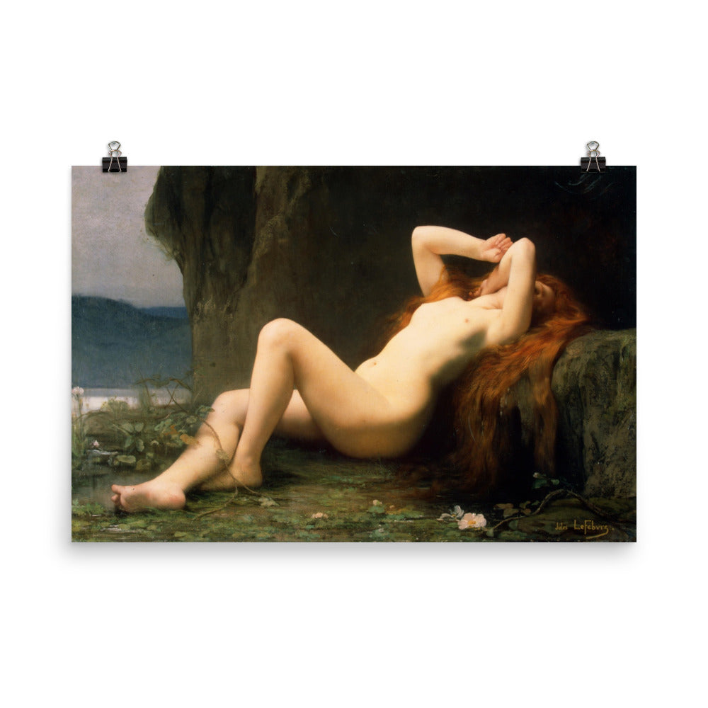 Jules Lefebvre - Mary Magdalene In A Grotto Print Poster