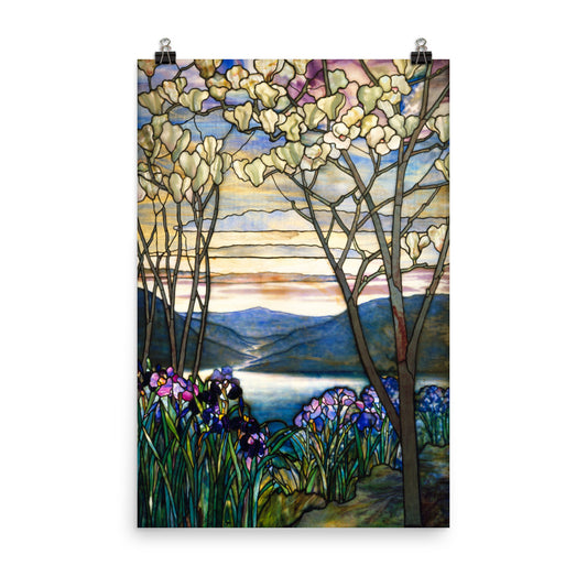 Louis Comfort Tiffany - Magnolias And Irises 1905 Print Poster