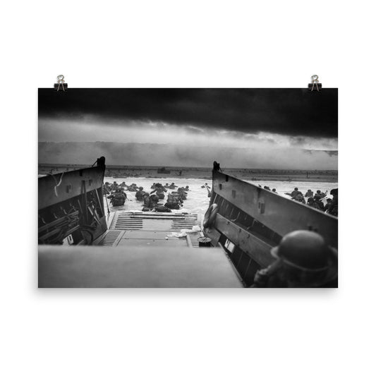 D-Day WWII Omaha Beach Print Poster