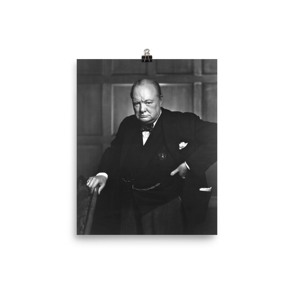 Winston Churchill Portrait Print Poster