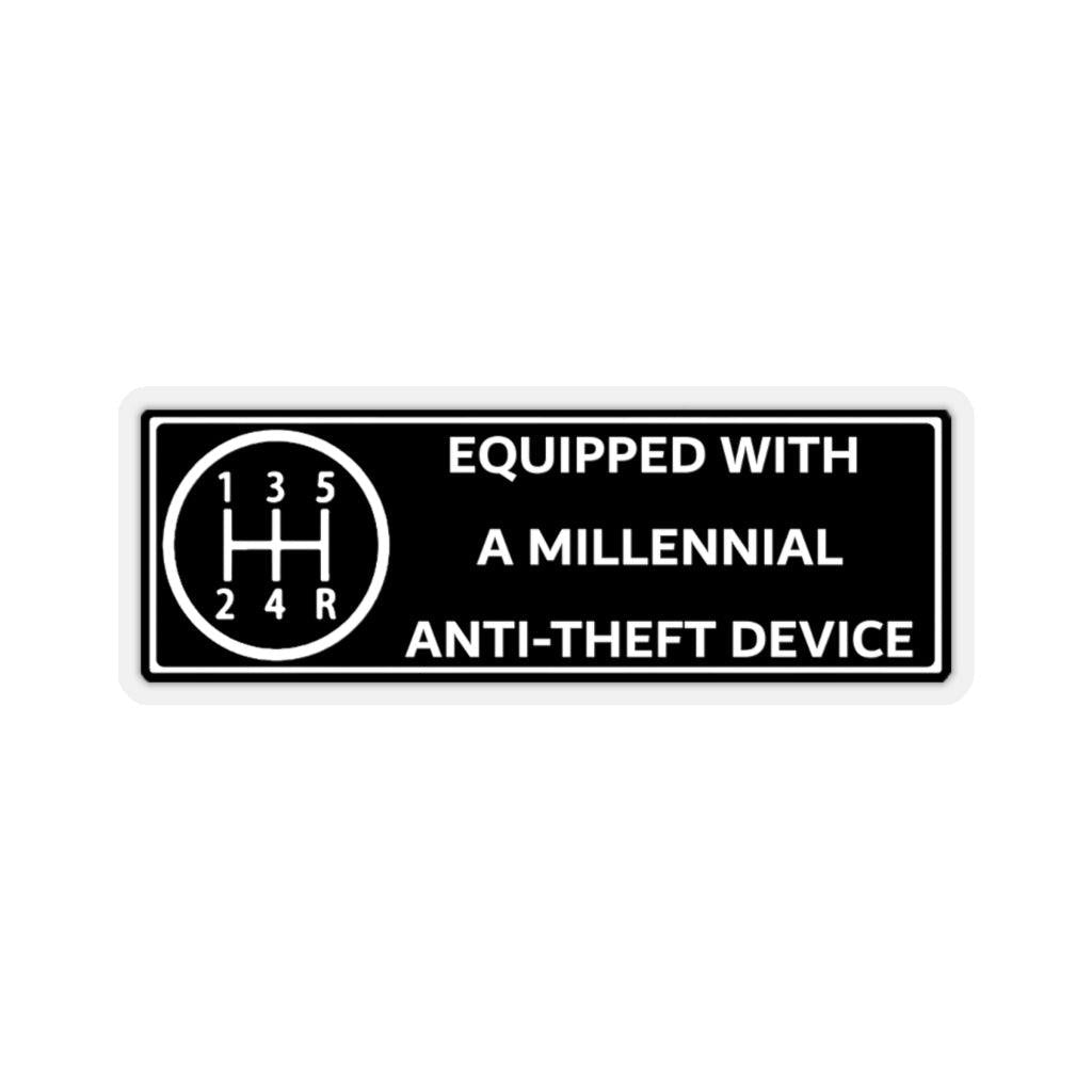 Equipped With A Millennial Anti-Theft Device Sticker - Art Unlimited