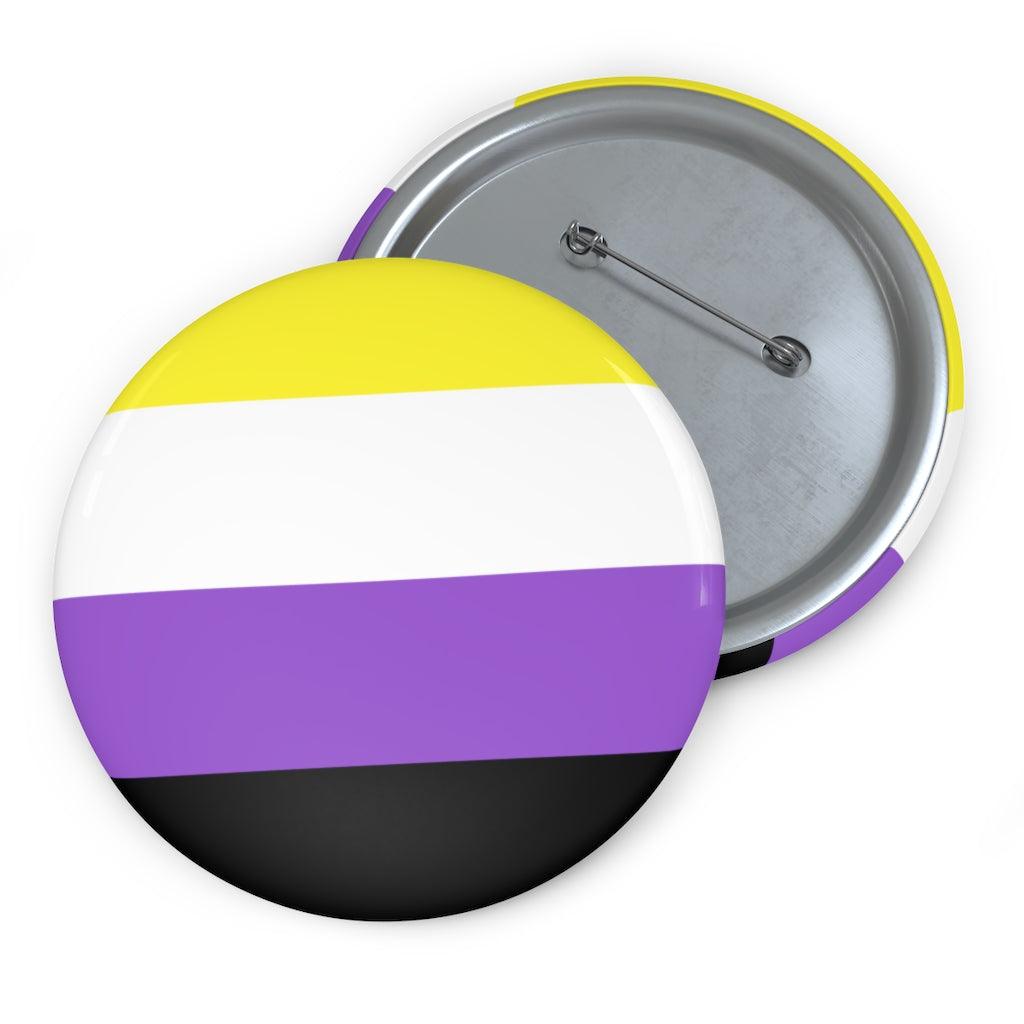 Nonbinary Flag Pin Button - Art Unlimited