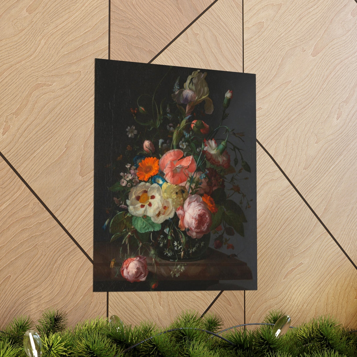 Rachel Ruysch - Still Life With Flowers On A Marble Tabletop Print Poster