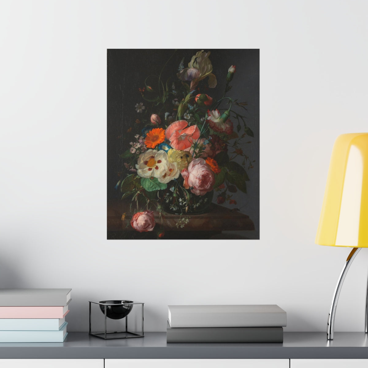 Rachel Ruysch - Still Life With Flowers On A Marble Tabletop Print Poster