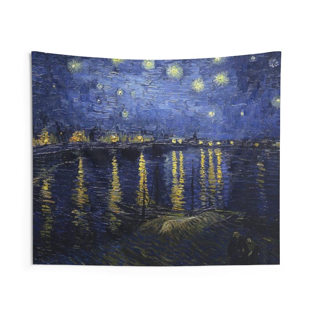 Starry Night Over The Rhone Wall Tapestry - Art Unlimited
