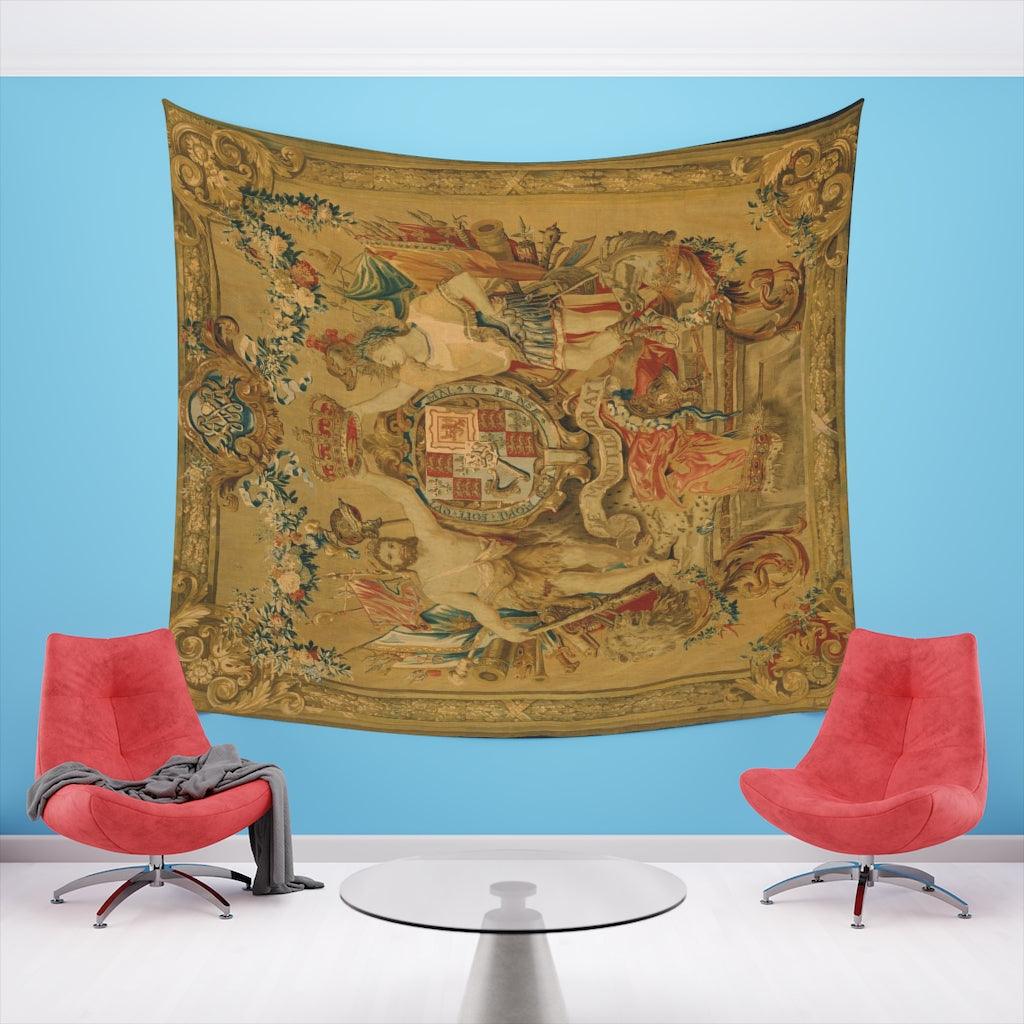 The Arms Of William And Mary - Flemish Family Wall Tapestry - Art Unlimited