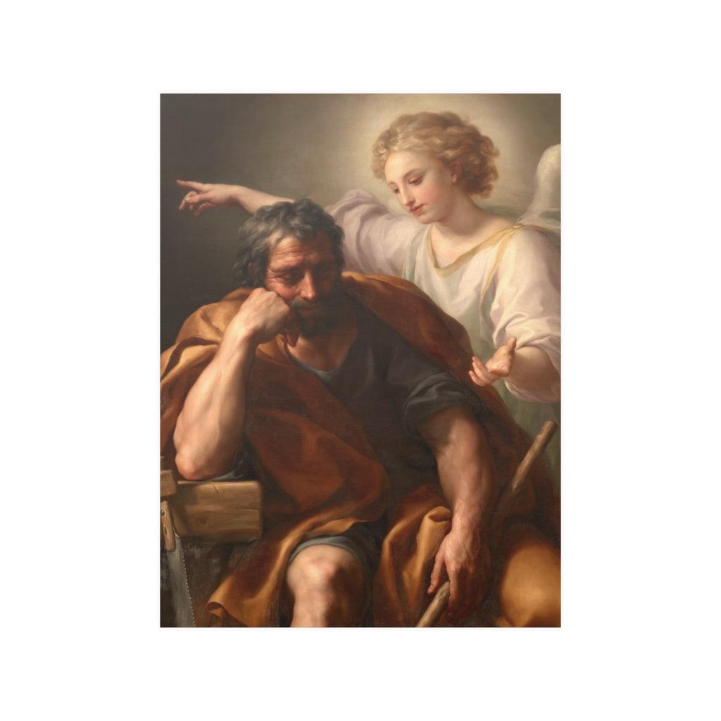 The Dream Of St Joseph By Anton Mengs Print Poster - Art Unlimited