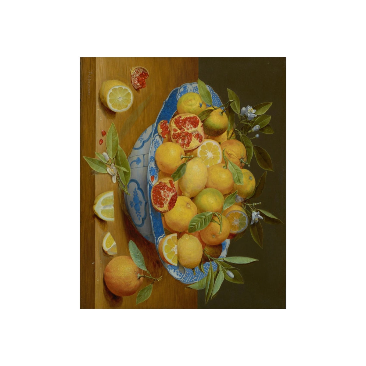 Jacob Van Hulsdonck - Still Life With Lemons Oranges And A Pomegranate Print Poster